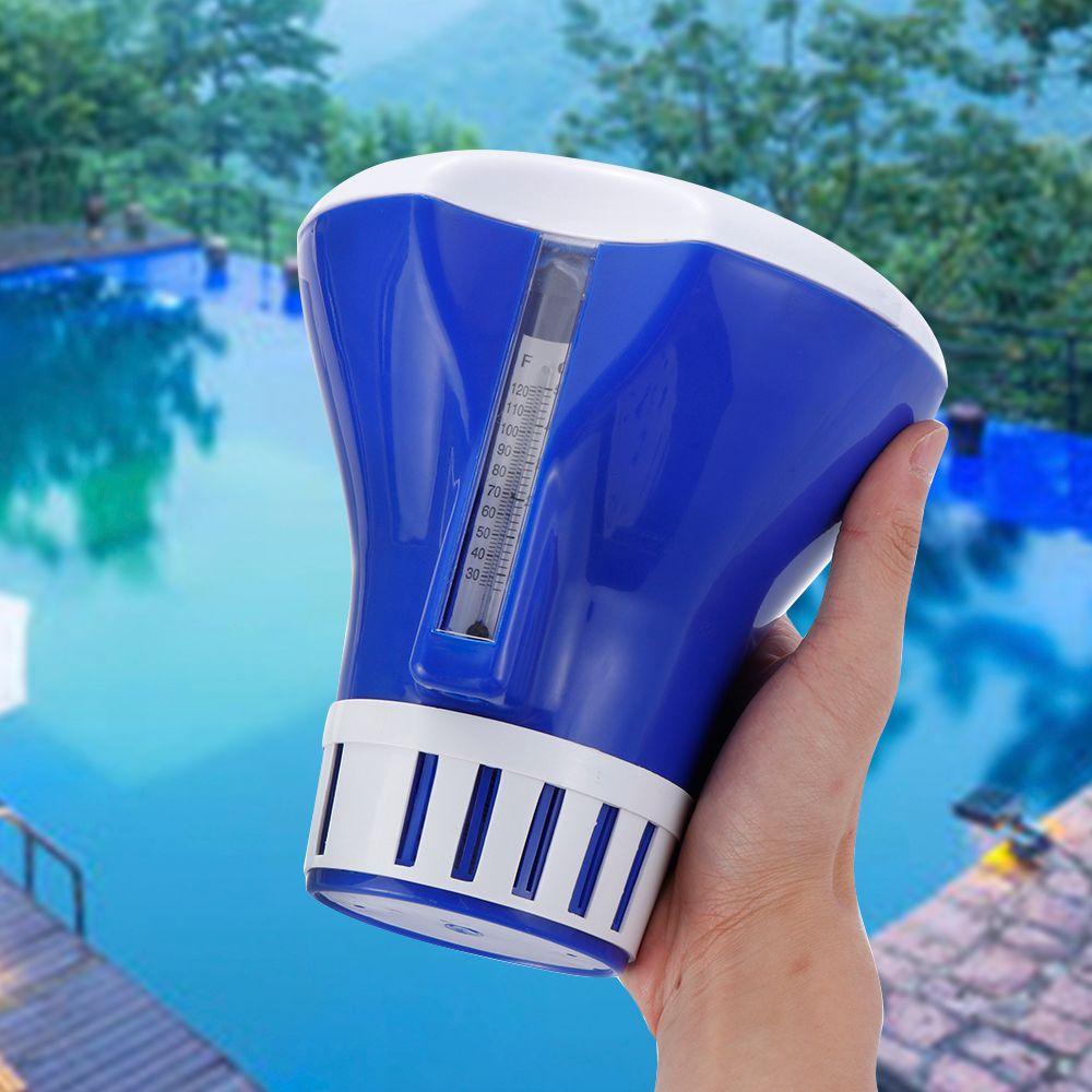 Bình Đựng Thuốc Viên Clo Nổi Đa Năng Kèm Bộ Lọc Nước Và Nhiệt Kế Tiện Dụng