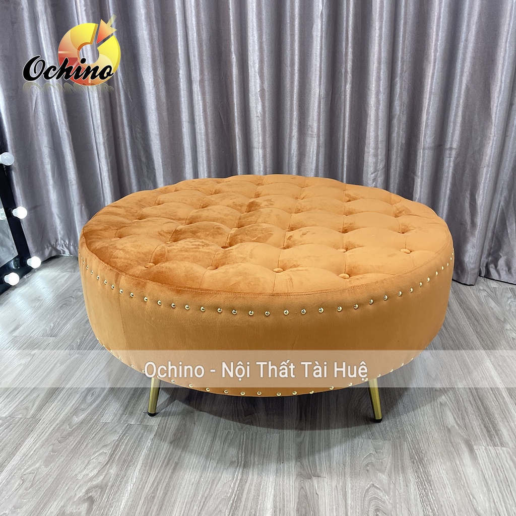 Đôn Tròn Trang Trí Và Chụp Hình Chân Vàng Sang Chảnh Phong Cách Hiện Đại Đk 1M Cao 45 ( Có Sẵn) ￼