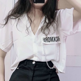 sơ mi Croptop in chữ