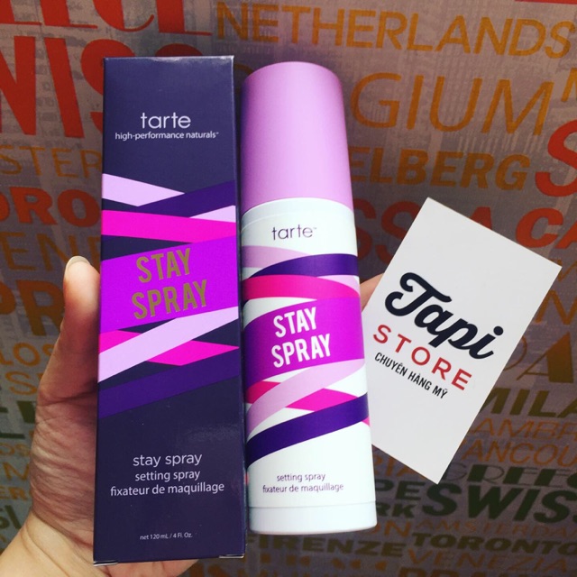 Xịt giữ makeup Tarte Shape Tape Stay Spray Setting Spray