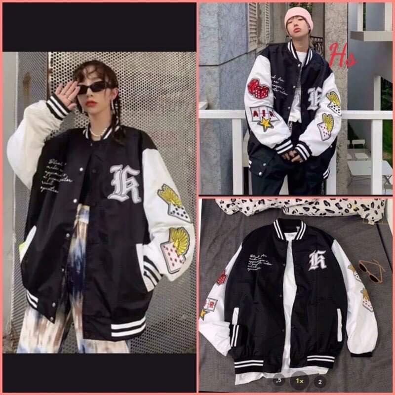 Áo bomber chữ K kiểu in tay THÚY VI STORE SP000637