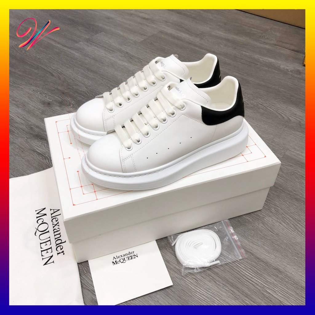 [Hỗ trợ đổi trả] Giày sneaker MC.que.en white gót nhung sành điệu