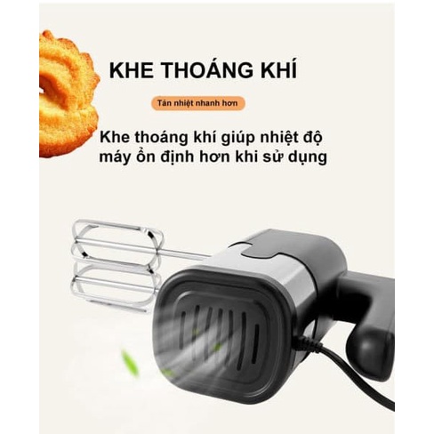 Máy đánh trứng, máy đánh trứng cầm tay SOKANY 800W có 5 tốc độ chuyên đánh bột, đánh trứng
