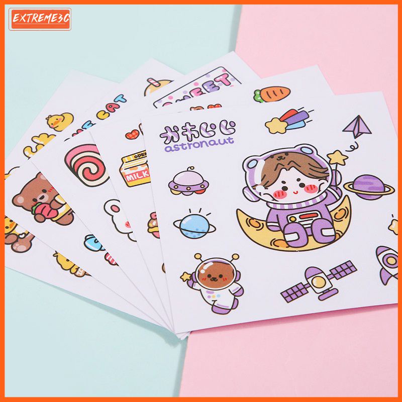 Hoạt Hình Dễ Thương 2d Dán Cho Cốc Tập Uống Thể Thao Bình Miếng Dán Sáng Tạo Điện Thoại Di Động Pvc Dán Sinh Viên Cốc Nước