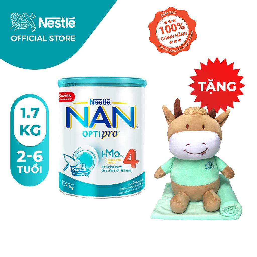 [Tặng 1 Bộ Gối Mền Con Trâu] Sữa Bột Nestle NAN Optipro 4 (1.7kg)