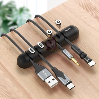 Đế Dán TOPK Kẹp Cố Định Chống Rối Cáp Sạc, Dây Chuột, Bàn Phím, Đầu Cáp Sạc Nam Châm