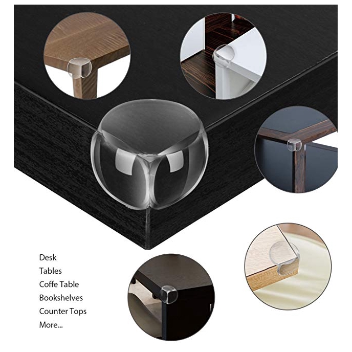 Set 10 miếng silicone trong suốt bọc góc bàn bảo vệ bé an toàn