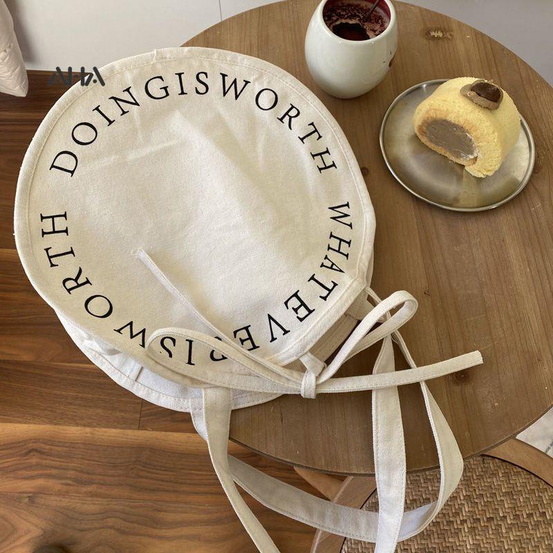 Túi xách AHA official vải canvas đeo một bên vai phong cách niche kiểu mới