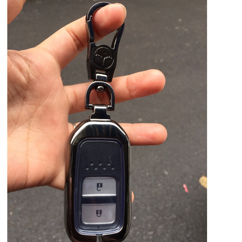 ốp chìa khoá inox Honda City, Honda CRV 2016-2017-2018-2019-2020 cho chìa khóa thông minh mẫu M02