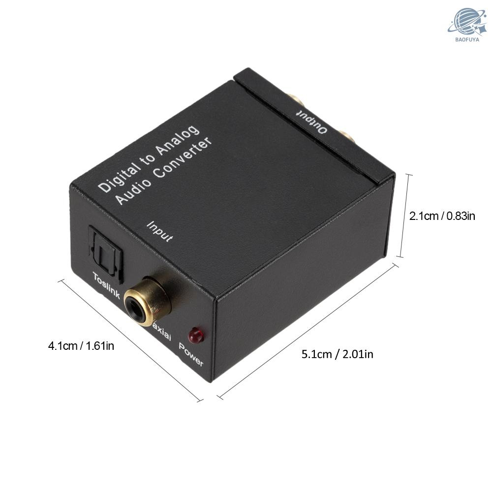 BF Digital to Analog Audio Converter Audio Switch Box Optical to RCA AV Switcher Selector Box Coaxial Toslink