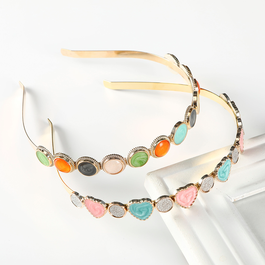 Băng Đô Cài Tóc Bằng Hợp Kim Đính Đá Nhiều Màu Sắc Xinh Xắn Dành Cho Nữ