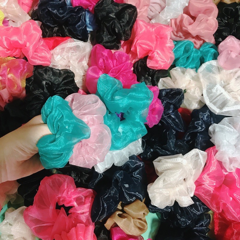 Combo 200 Cột tóc vải  nhiều màu, nhiều hình - Scrunchies
