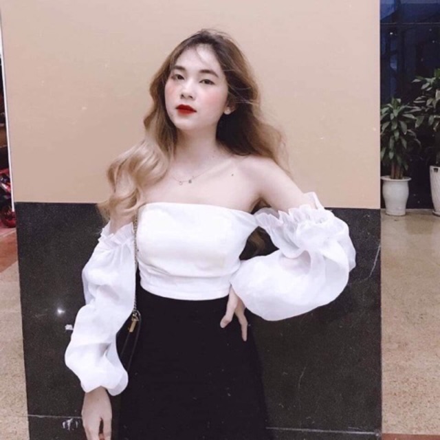 Sét áo trễ vai chân váy xẻ CON875 | BigBuy360 - bigbuy360.vn