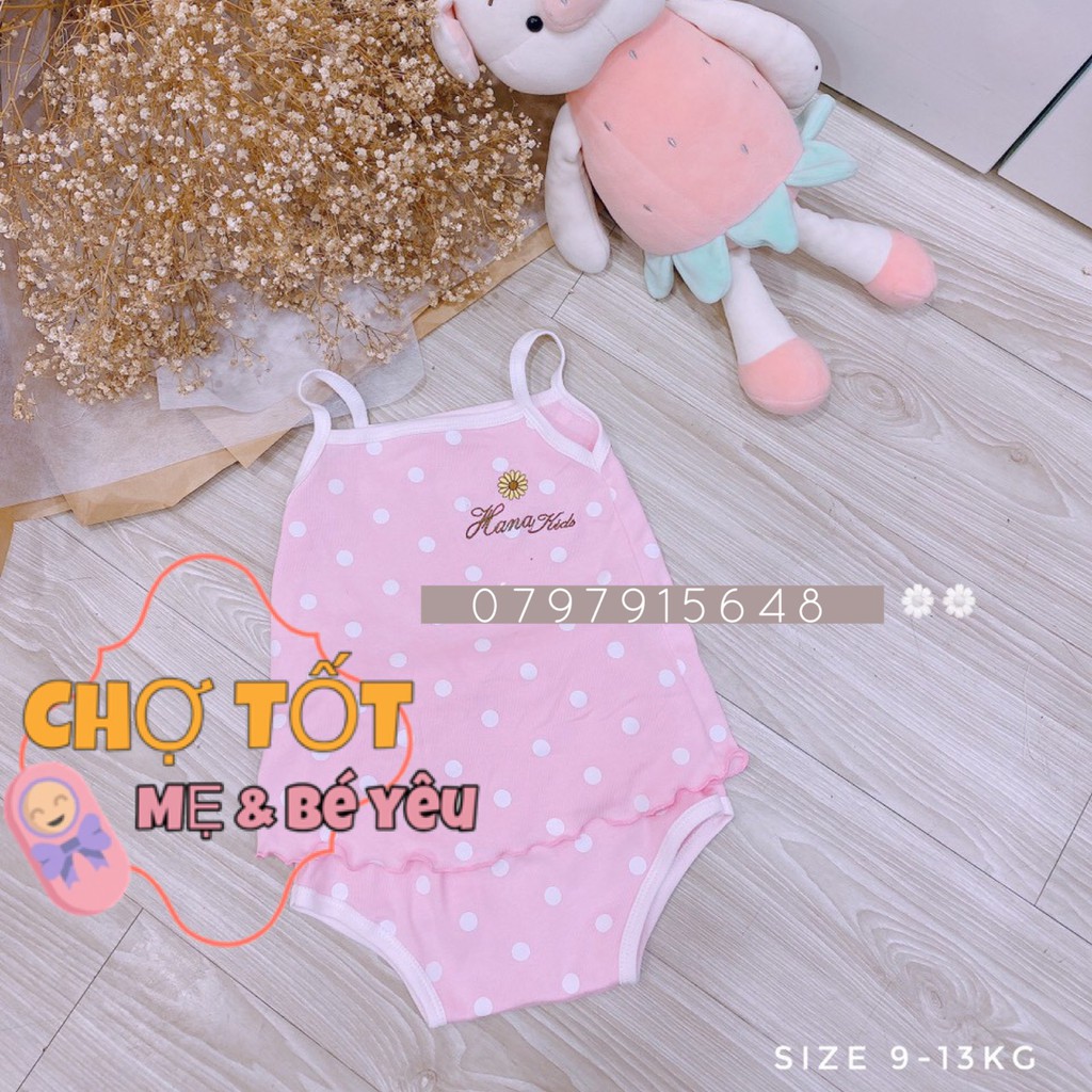 (Chọn Mẫu) Bộ Mát 2 Dây Siêu Cưng Bé Gái Từ 4-14kg (HOTGA)