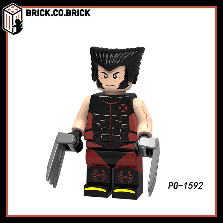 Xếp hình Lego Người Sói Wolverine Batpool Spider Gwen Flash Batmite Ninja Strike Weapon-X Lego Minifigures Pogo Pg8147