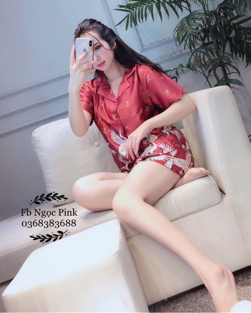 Đồ Ngủ Lụa Áo Cộc Quần Cộc hàng quảng châu | BigBuy360 - bigbuy360.vn