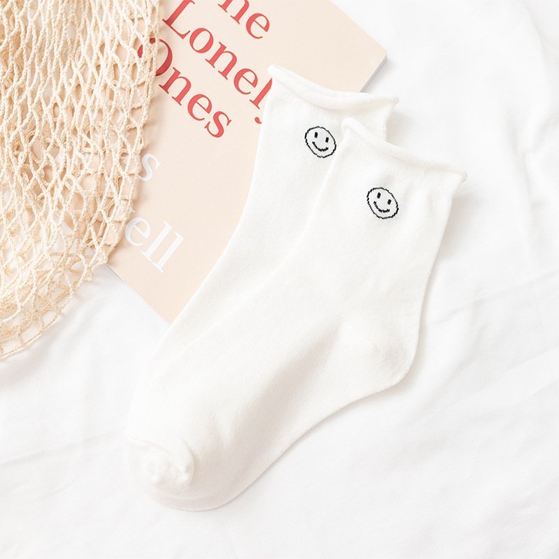 Vớ cao cổ trắng Nivamo tất nữ cute phong cách hàn quốc hình chú gấu TN133