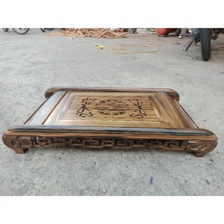 Khay trà gỗ mun ta loại trung