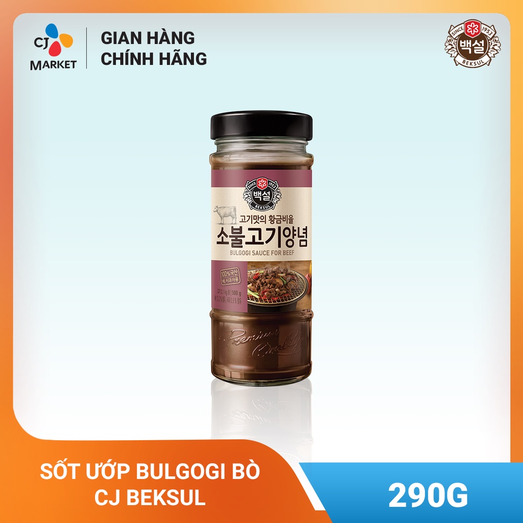 Xốt ướp thịt nướng Hàn Quốc vị Bò Bulgogi CJ Beksul 290g - Nhập khẩu từ Hàn Quốc