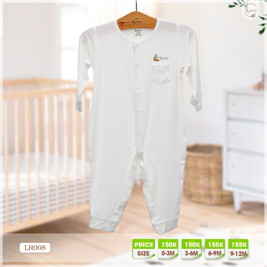 Body dài tay cho trẻ sơ sinh vải petit Luxry cho trẻ sơ sinh LR008