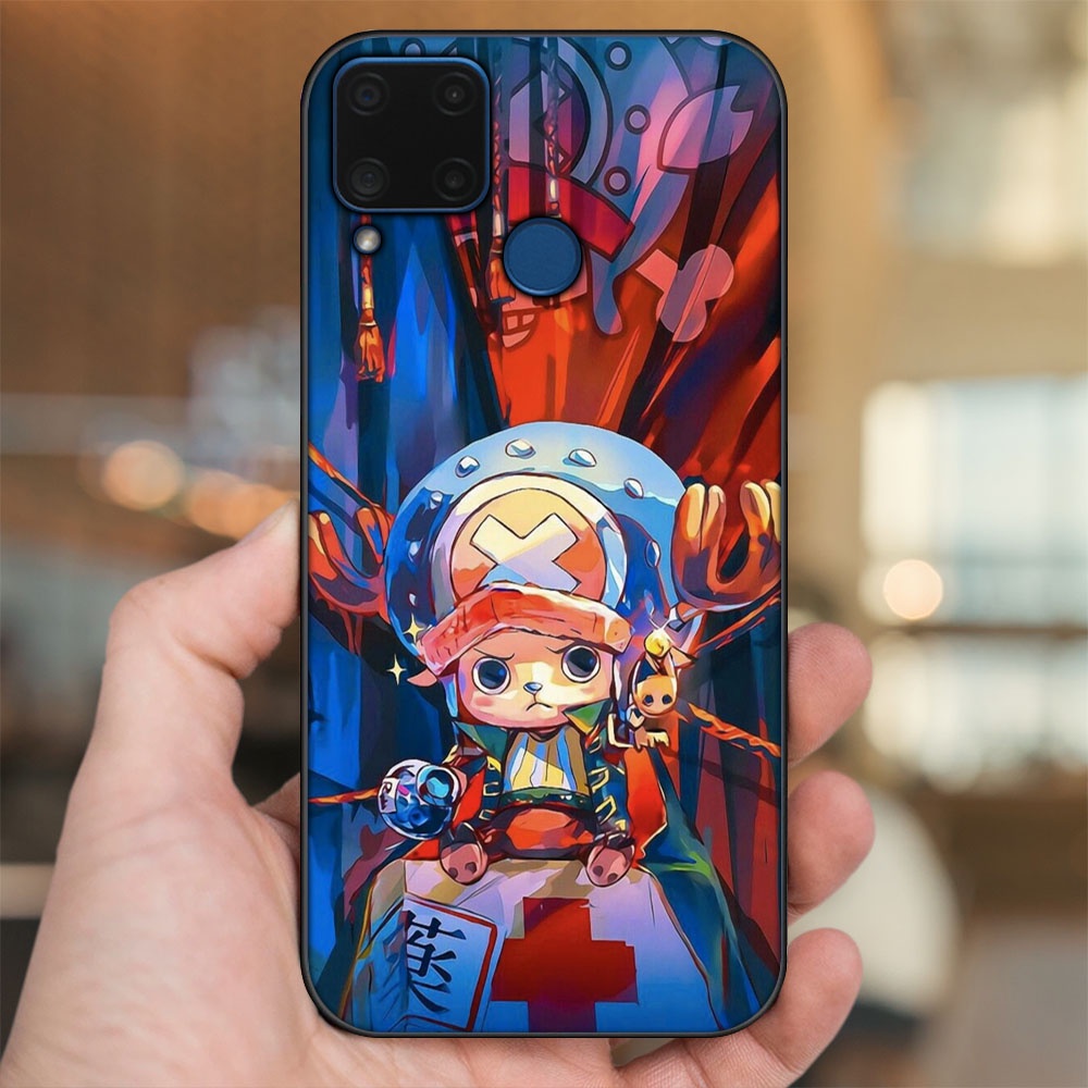 Ốp lưng Realme C15 viền đen in hình Chopper One Piece Đảo Hải Tặc