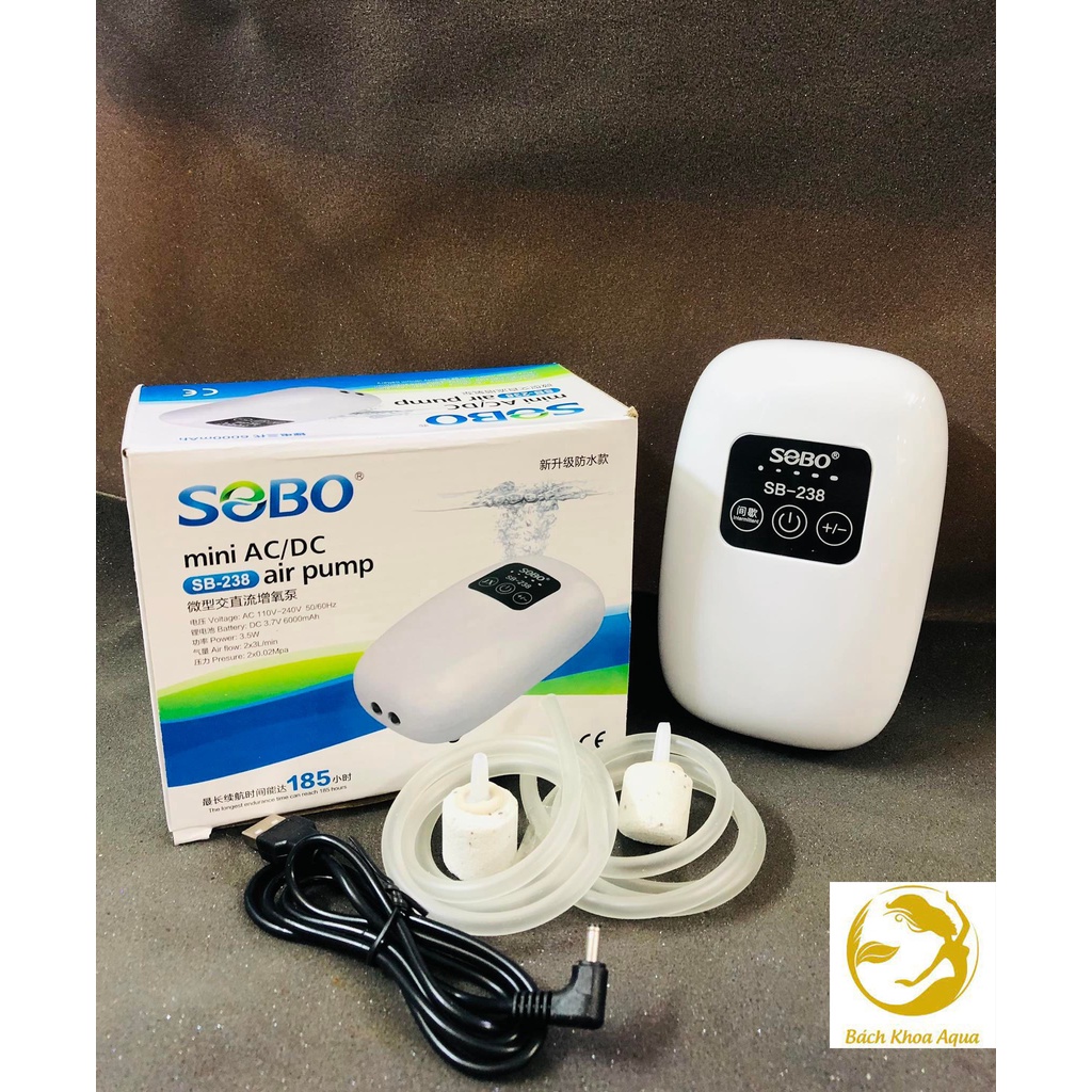 Máy sủi tích điện Sobo SB-238 2 vòi ( đã kèm dây quả sủi)