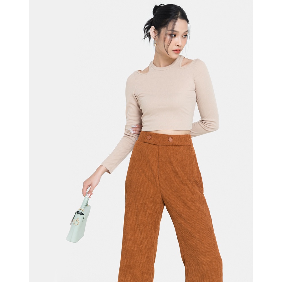 Áo Thun Nữ Thời Trang JUNO Dáng Ôm Cutout Vai JNATH001