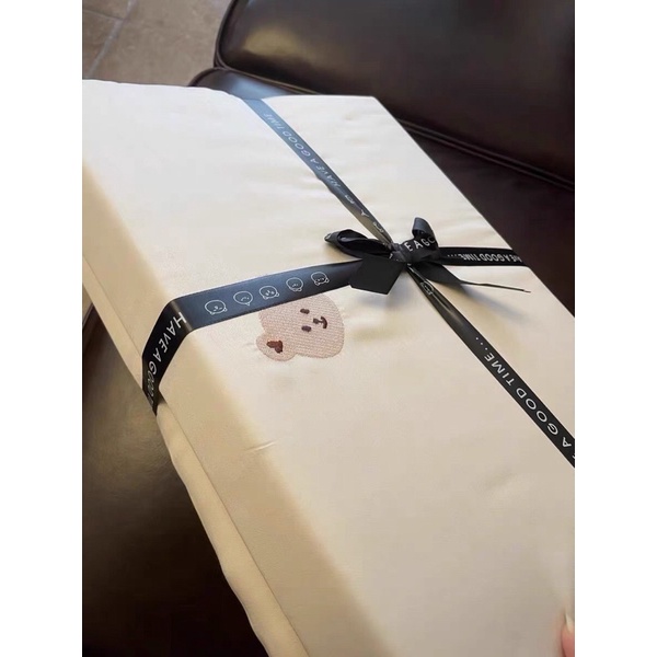 Chăn Ga Gối Teddy Bear Tencel 80s gỗ sồi Oganic mềm mại óng ả