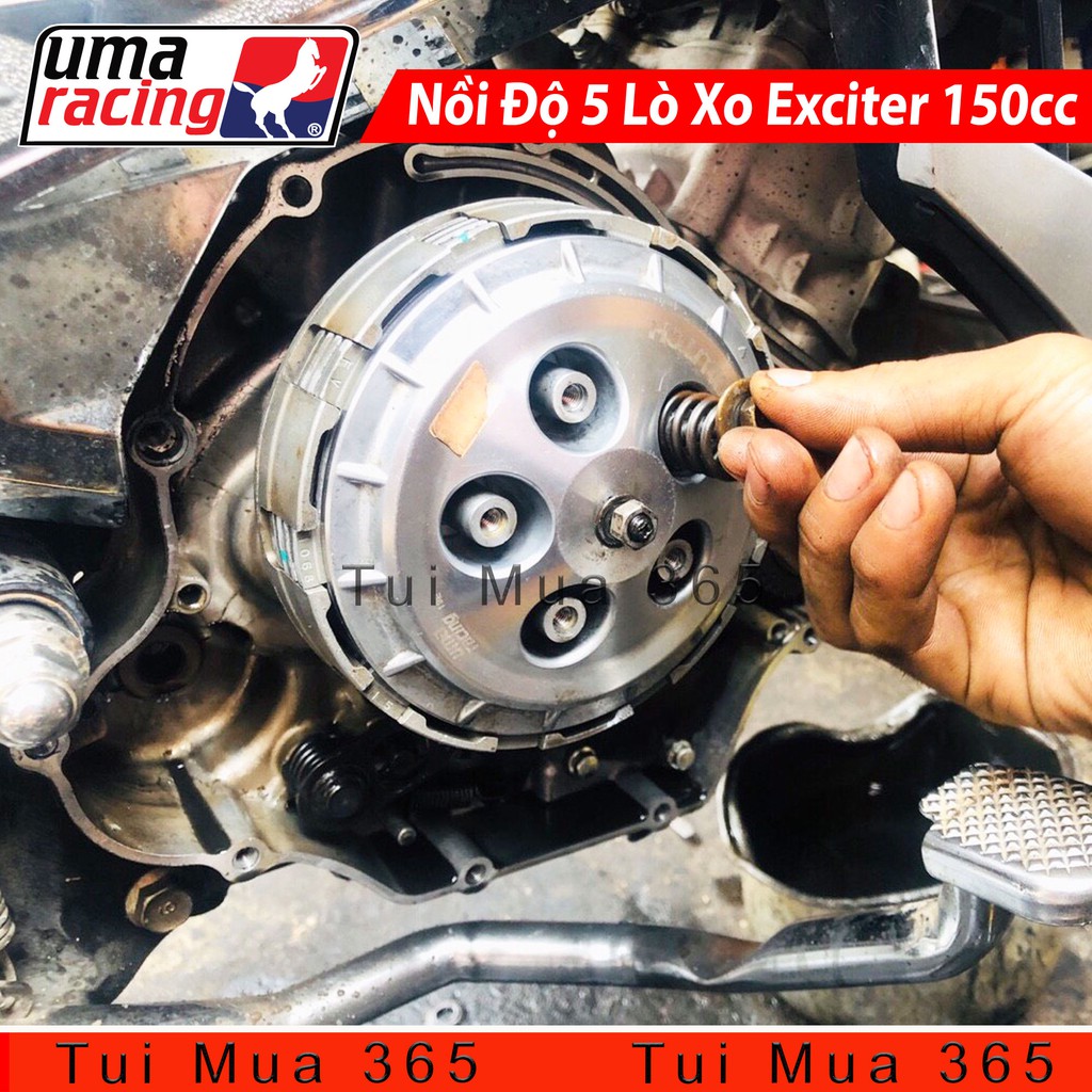 Full Nồi Độ Uma Racing 5 Lò Xo Dùng Cho Exciter 150cc Kèm Bộ Lá Bố Nồi Và Lá Sắt