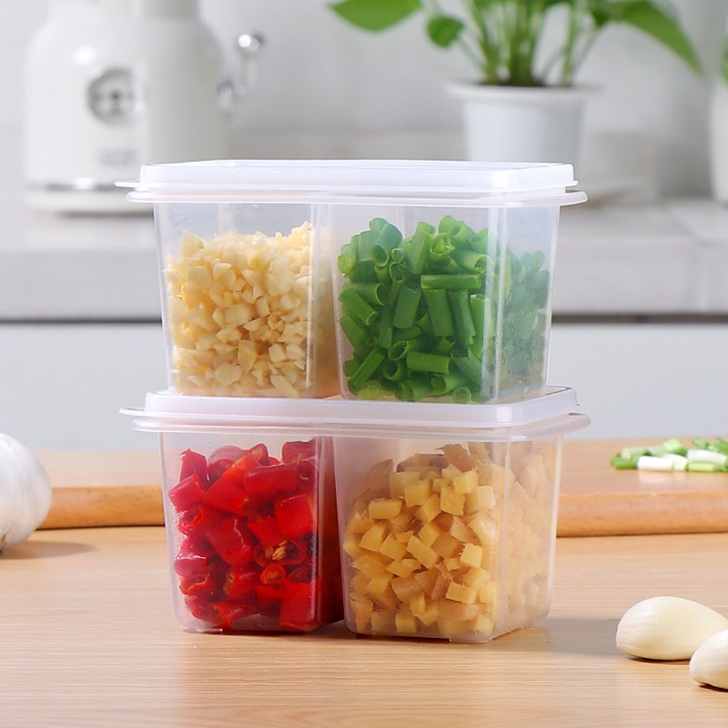 Set 2 hộp đựng thực phẩm trong suốt có nắp đậy tiện dụng