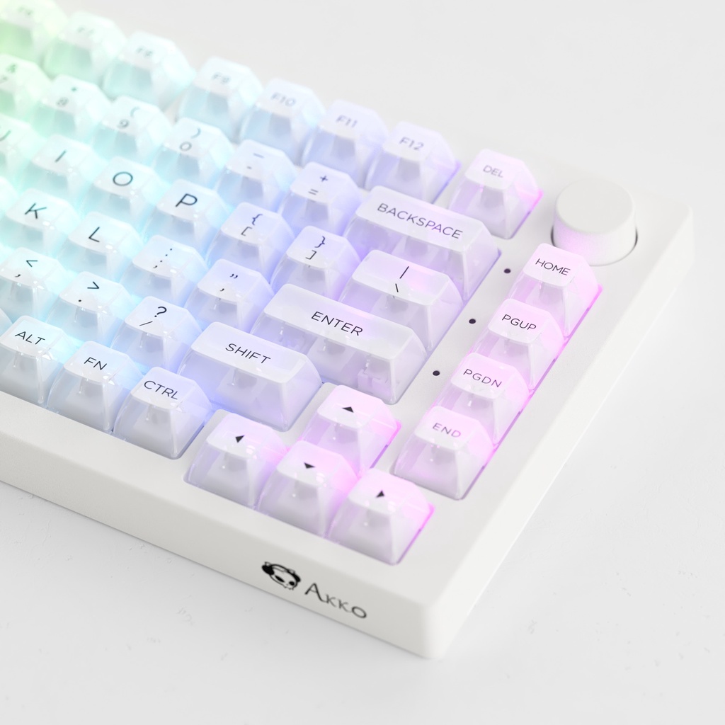 Nút bàn phím AKKO Keycap set – White - Black - Pink - Clear - Tiffany Blue (PC / ASA-Clear profile / 155 nú
