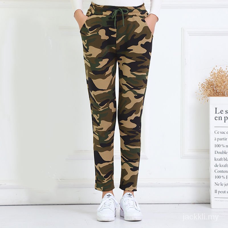 Quần Dài Thể Thao Dáng Rộng Lưng Cao Co Giãn Tốt Họa Tiết Rằn Ri Thời Trang Xuân Thu Cho Nữ | BigBuy360 - bigbuy360.vn