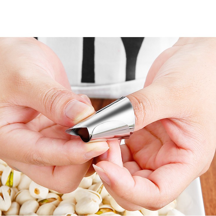 Sét 2 móng giả Inox dùng sơ chế đồ ăn cứng và bảo vệ ngón khi thái IN51