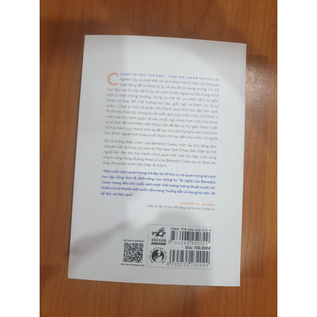 Sách - Chúng ta học thế nào - How we learn ( Nhã Nam )