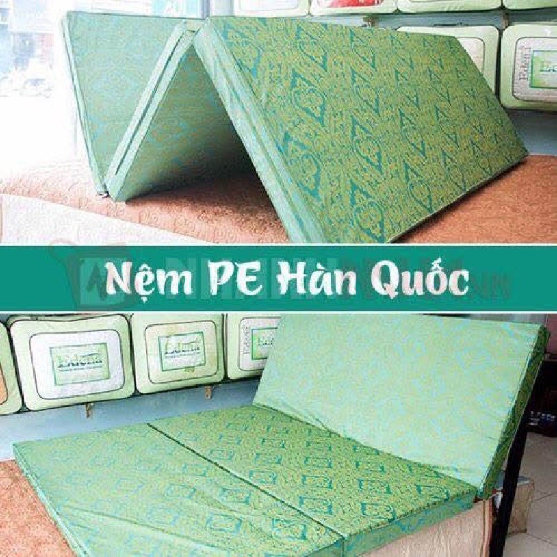 NỆM GẤP 3 HÀN QUỐC ÁO GẤM CAO CẤP(120X195X3CM