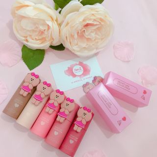 🐻 Velvet Like Color Srick. Má hồng kem thỏi Line Friend MISSHA  🐻