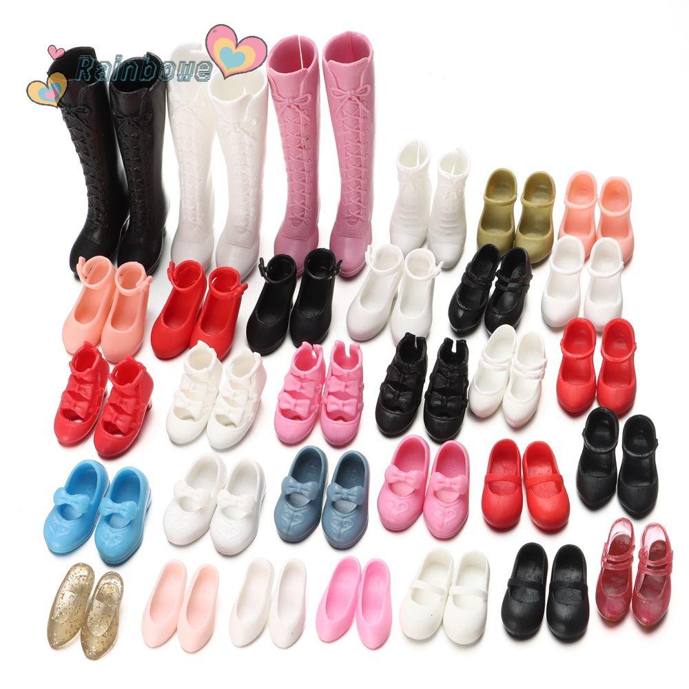 Giày bốt nhựa cổ cao 2cm 31 kiểu dáng thời trang cho búp bê