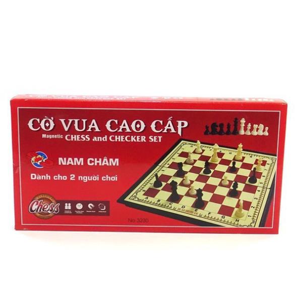 BỘ CỜ VUA TRÒ CHƠI NAM CHÂM CAO CẤP 28 x 28 CM-Bộ cờ vua trò chơi đế hít nam châm tiện dụng