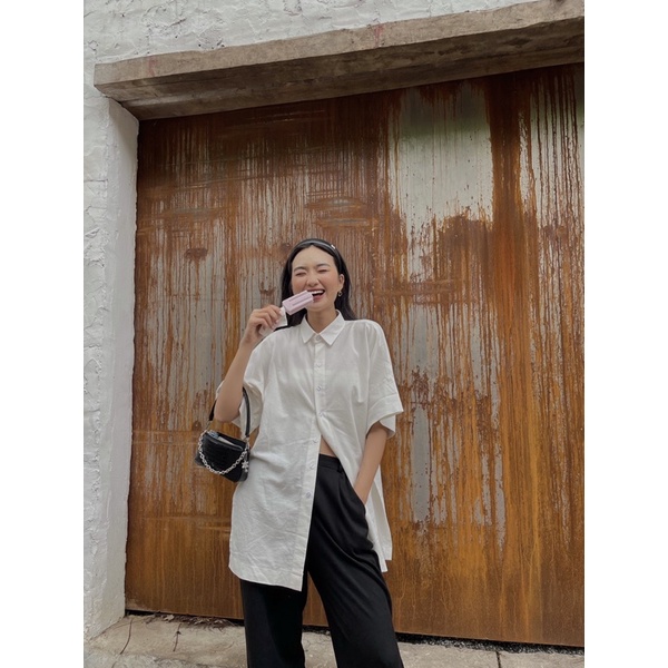 Áo sơ mi xẻ tà - Mei shirt - DELYN