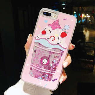 Ốp lưng ly kem nhũ chảy - ốp iphone 6 6s 6plus 6splus 7 7plus 8 8plus x xs xsmax