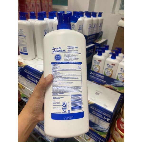 🌰☘️ Dầu gội xả 2in1 Head & Shoulders Complete Scalp Care With Almond Oil & Aloe Vera 1.18 L - Made in USA ☘️🌰
