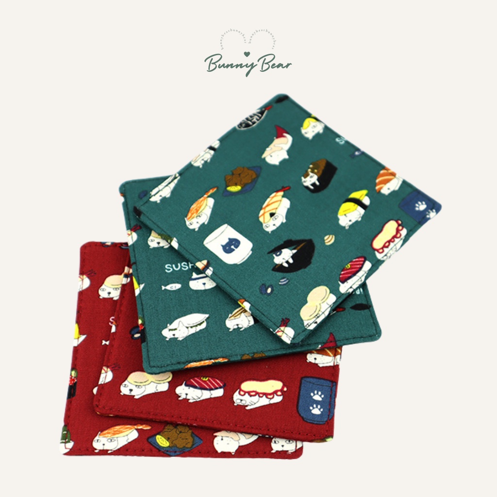 Lót ly vải in hình xinh xắn | Bunny Bear