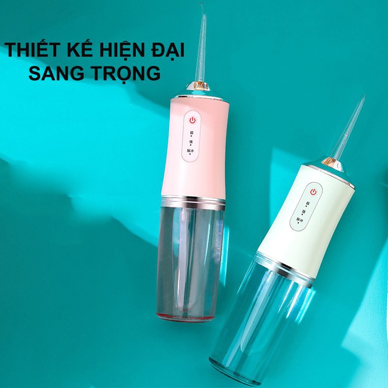 Máy Tăm Nước Cầm Tay Vệ Sinh Răng Miệng Oral irrigator - Sạc Pin, Chống Nước nhà Sunmart