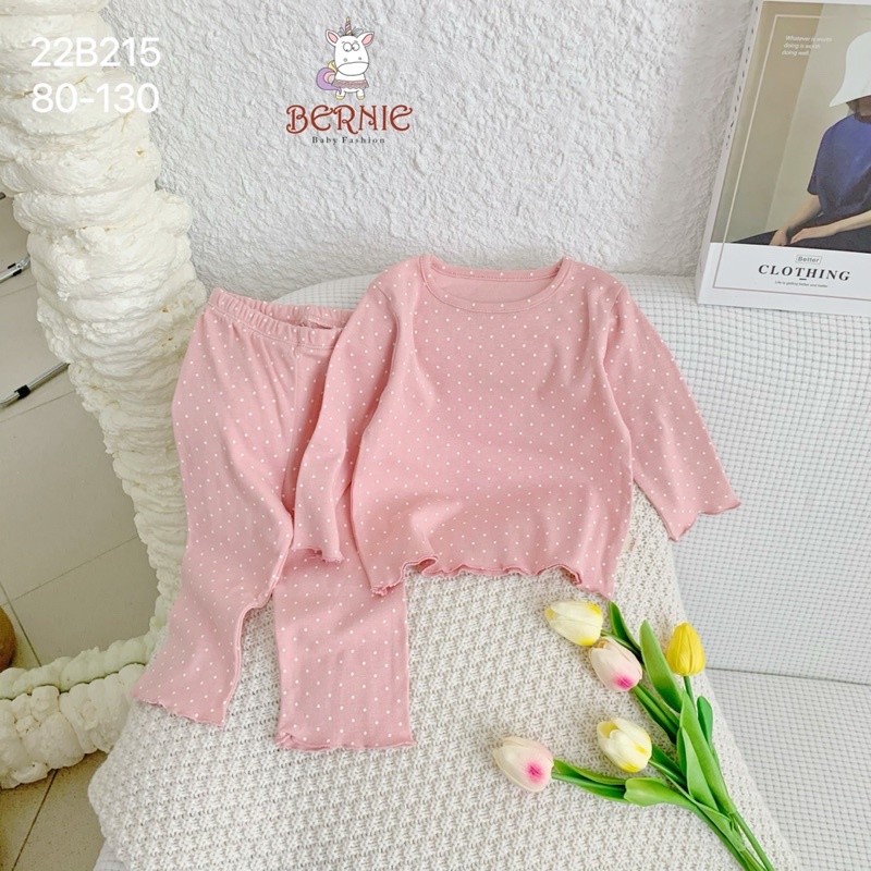 BỘ DÀI TAY CHẤM BI SIÊU XINH CHO BÉ