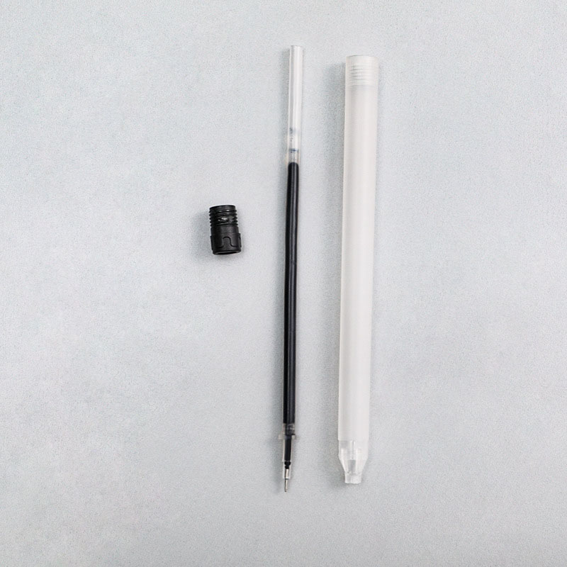 Bút Bi Mực Đen Ngòi 0.5mm Có Ống Kim Đơn Giản Cho Học Sinh