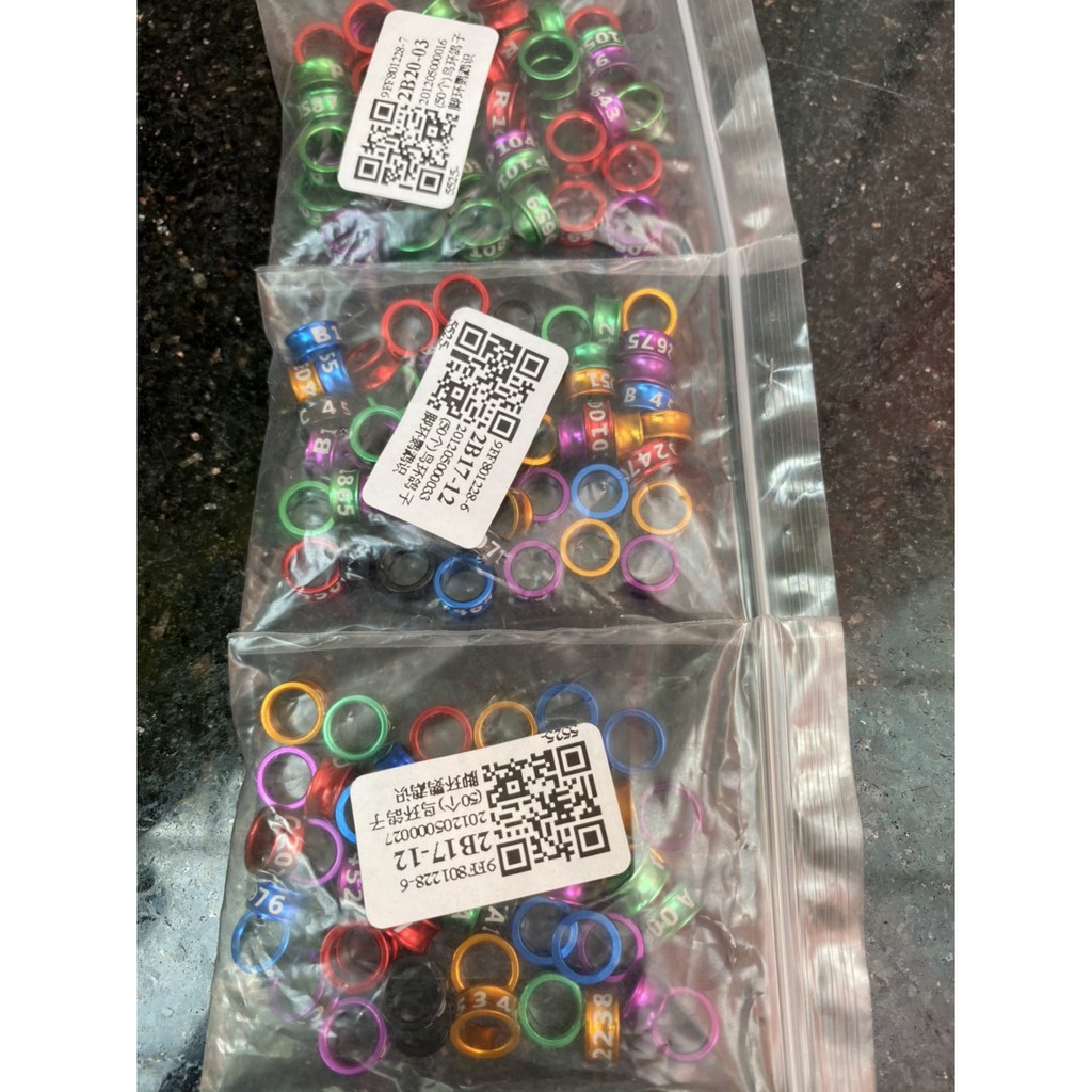 Bộ 10 Vòng Đeo Chân Chim Nhiều Màu Sắc