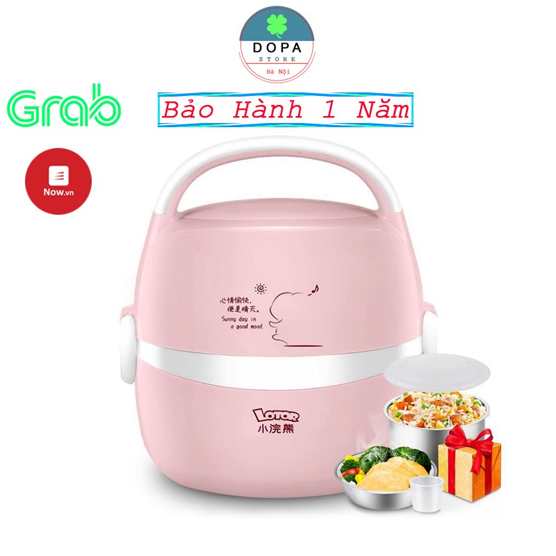 Hộp cơm điện văn phòng Lotor cao cấp,Hộp cơm giữ nhiệt 2 tầng làm nóng nhanh vô cùng tiện lợi - DOPA