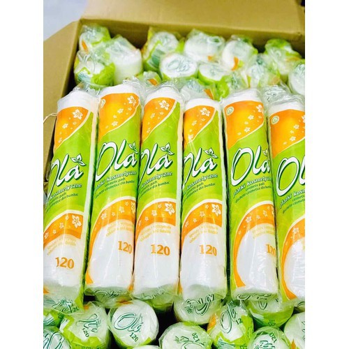 Bông tẩy trang [Sạch 100%_Hàng Auth] Bông tẩy trang Ola 120+30 miếng Cotton Pads