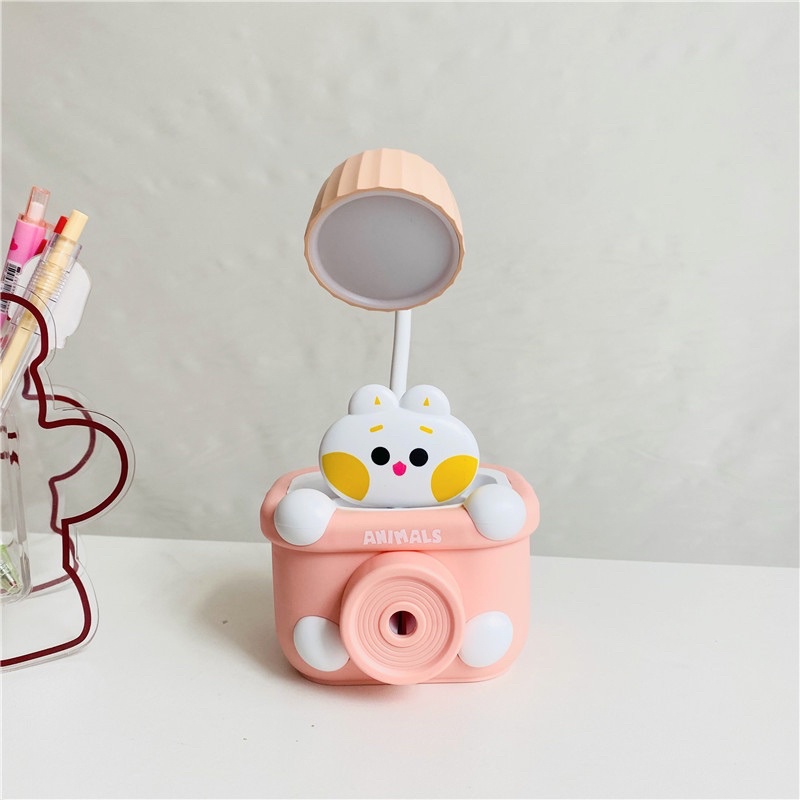 Đèn Học Tích Điện,Đèn Đọc Sách,Đèn decor Bàn Học Mẫu Hình Máy Ảnh Cực Yêu Cho Bé