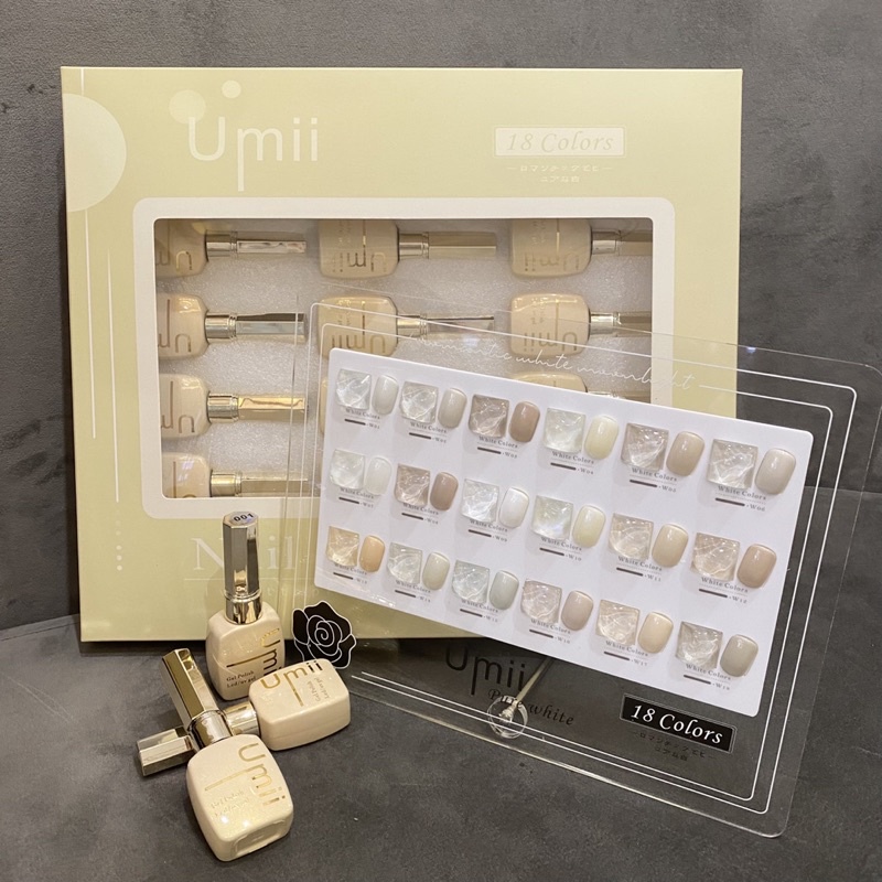 Sơn umii toner trắng sữa 18màu  có bảng màu